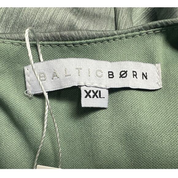 BALTIC BORN WOMENS SIZE XXLARGE PRAGUE SATIN MAXI DRESS GREEN NEW - Picture 6 of 13